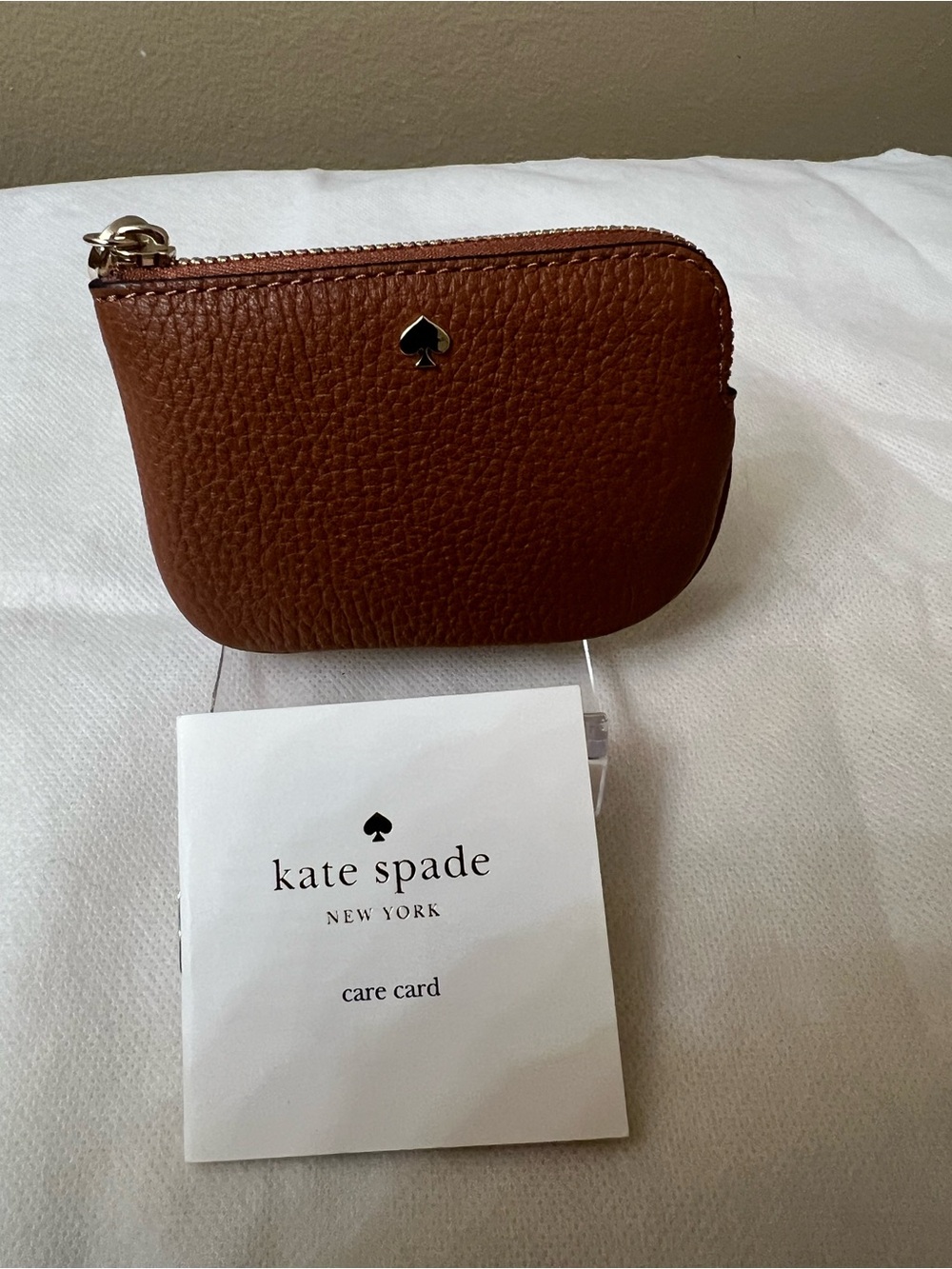Kate Spade Pebbled Leather Zip Coin Pouch New - Picture 3 of 3